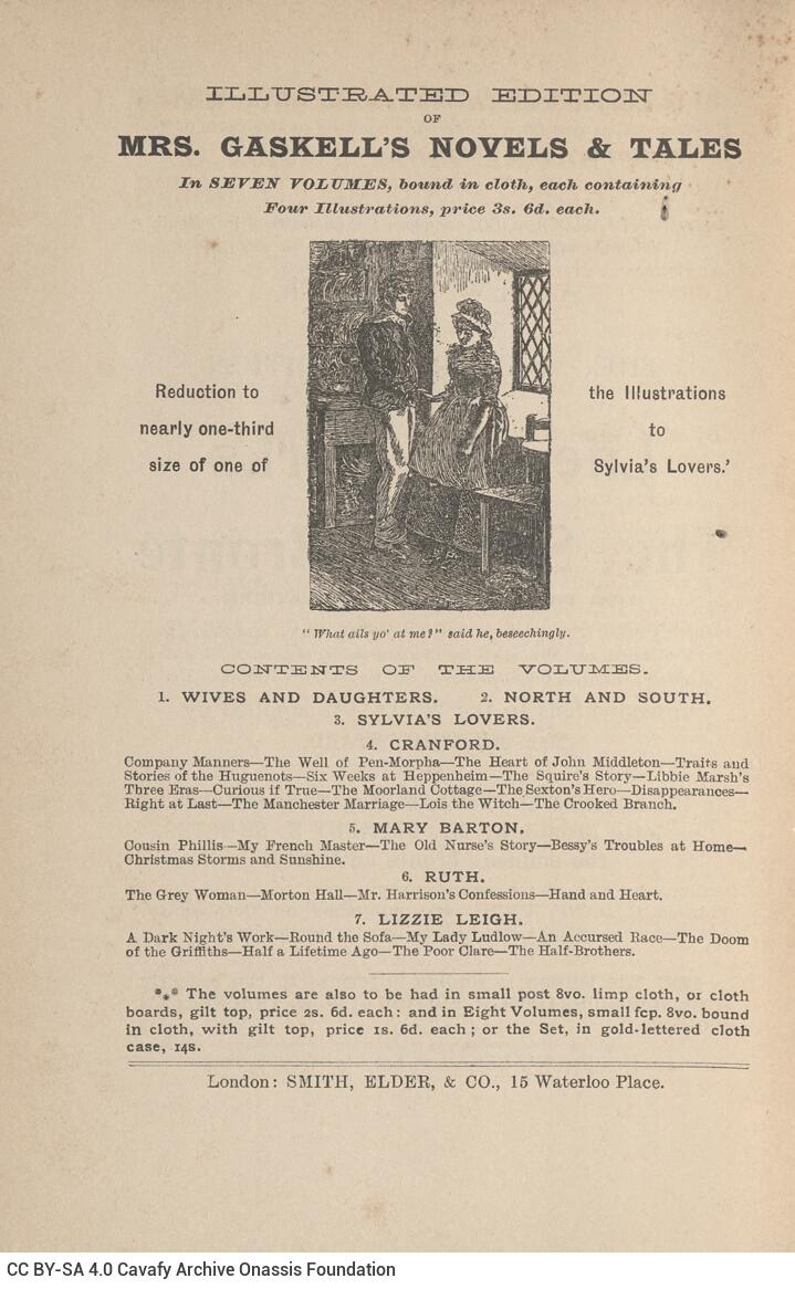 21 x 13.5 cm; 6 s.p. + XLVI p. + 1 s.p. + 555 p. + 7 s.p., l. 2 bookplate CPC on recto and C. P. Cavafy’s handwritten initi